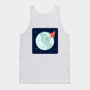 Cute Space Stamp Tank Top